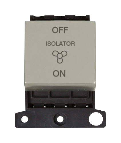 Click MiniGrid MD020PN Pearl Nickel 10A 3 Pole Fan Isolator Switch Module