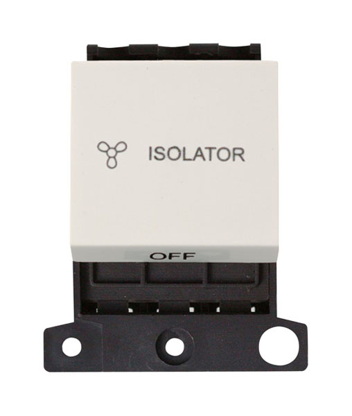 Click MiniGrid MD020PW Polar White 10A 3 Pole Fan Isolator Switch Module