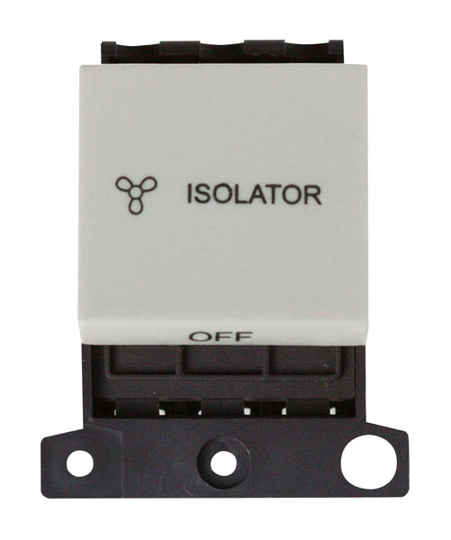Click MiniGrid MD020WH White 3 Pole Fan Isolator Switch Module