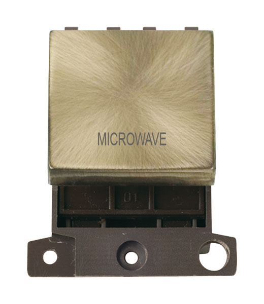 Click MiniGrid MD022ABMW Antique Brass 20A Double Pole Microwave Switch Module