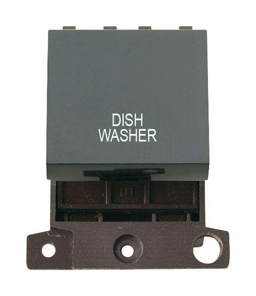 Click MiniGrid MD022BKDW Black 20A Double Pole Dish Washer Switch Module