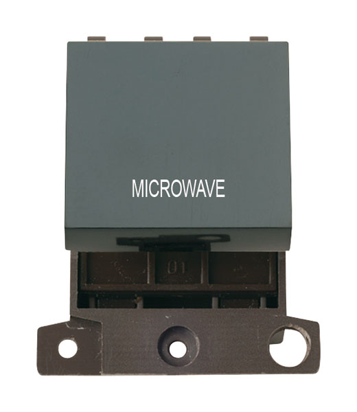 Click MiniGrid MD022BKMW Black 20A Double Pole Microwave Switch Module