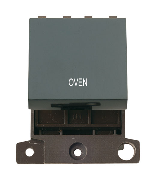 Click MiniGrid MD022BKOV Black 20A Double Pole Oven Switch Module