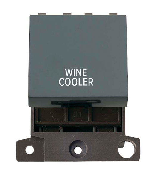 Click MiniGrid MD022BKWC Black 20A Double Pole Wine Cooler Switch Module