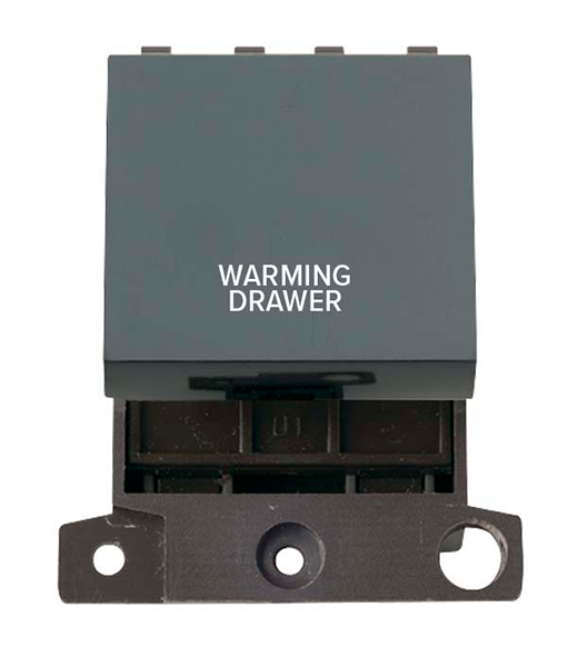 Click MiniGrid MD022BKWDR Black 20A Double Pole Warming Drawer Switch Module