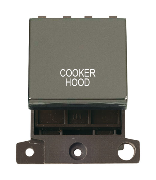 Click MiniGrid MD022BNCH Black Nickel 20A Double Pole Cooker Hood Switch Module
