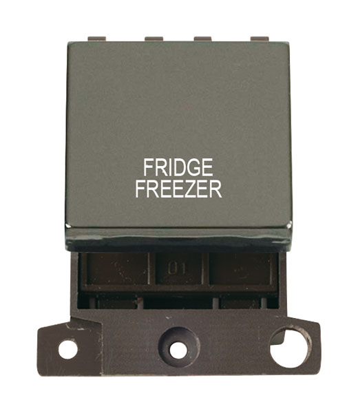 Click MiniGrid MD022BNFF Black Nickel 20A Double Pole Fridge Freezer Switch Module
