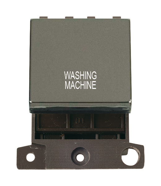 Click MiniGrid MD022BNWM Black Nickel 20A Double Pole Washing Machine Switch Module