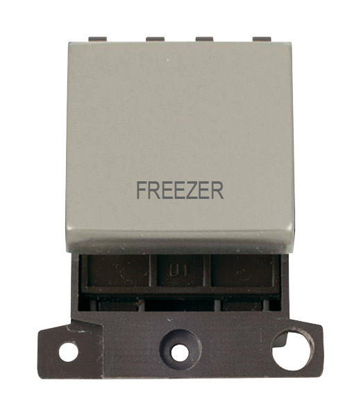 Click MiniGrid MD022PNFZ Pearl Nickel 20A Double Pole Freezer Switch Module