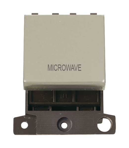 Click MiniGrid MD022PNMW Pearl Nickel 20A Double Pole Microwave Switch Module