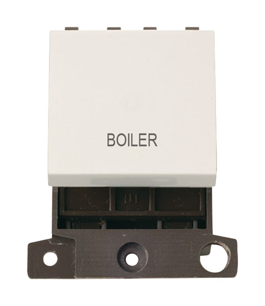 Click MiniGrid MD022PWBL Polar White 20A Double Pole Boiler Switch Module