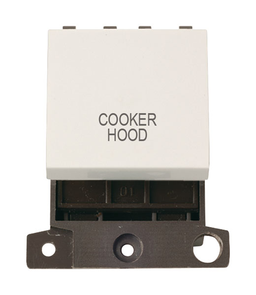 Click MiniGrid MD022PWCH Polar White 20A Double Pole Cooker Hood Switch Module