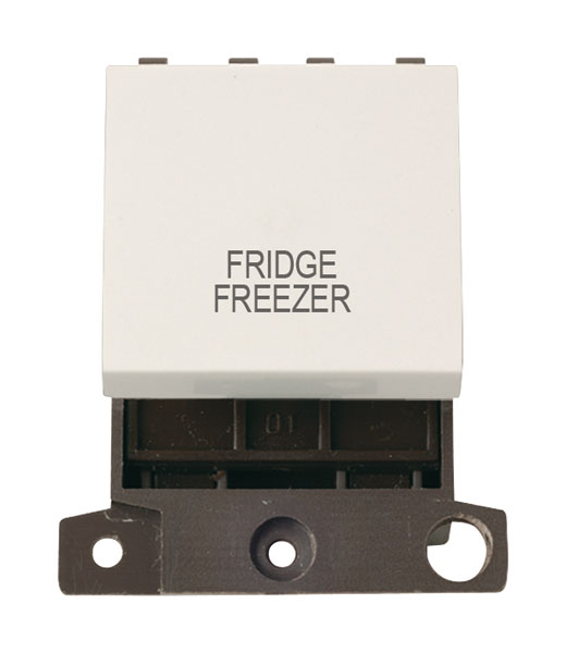 Click MiniGrid MD022PWFF Polar White 20A Double Pole Fridge Freezer Switch Module