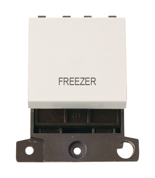 Click MiniGrid MD022PWFZ Polar White 20A Double Pole Freezer Switch Module