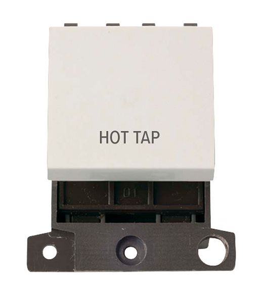 Click MiniGrid MD022PWHT Polar White 20A Double Pole Hot Tap Switch Module