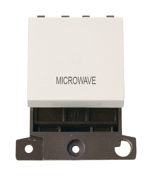 Click MiniGrid MD022PWMW Polar White 20A Double Pole Microwave Switch Module
