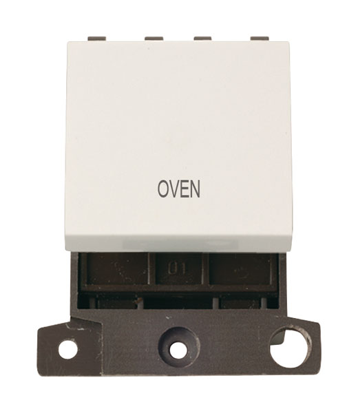Click MiniGrid MD022PWOV Polar White 20A Double Pole Oven Switch Module