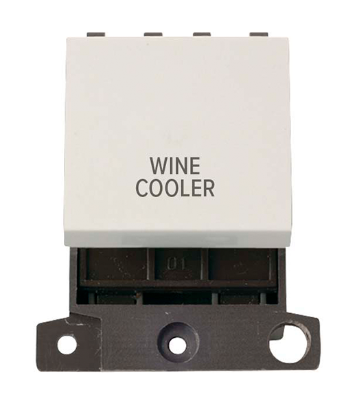 Click MiniGrid MD022PWWC Polar White 20A Double Pole Wine Cooler Switch Module
