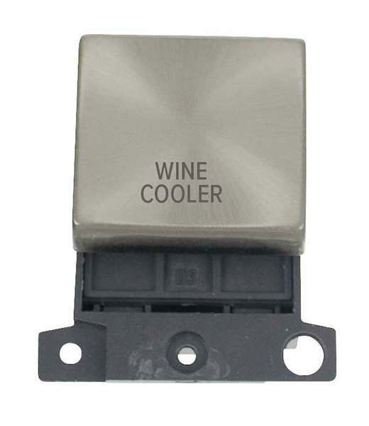 Click MiniGrid MD022SCWC Satin Chrome 20A Double Pole Wine Cooler Switch Module