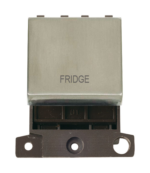 Click MiniGrid MD022SSFD Stainless Steel 20A Double Pole Fridge Switch Module