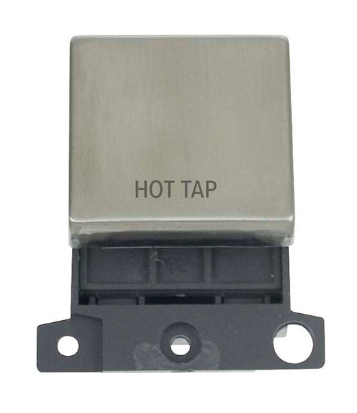 Click MiniGrid MD022SSHT Stainless Steel 20A Double Pole Hot Tap Switch Module