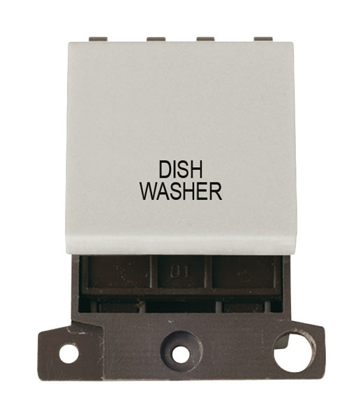 Click MiniGrid MD022WHDW White 20A Double Pole Dish Washer Switch Module