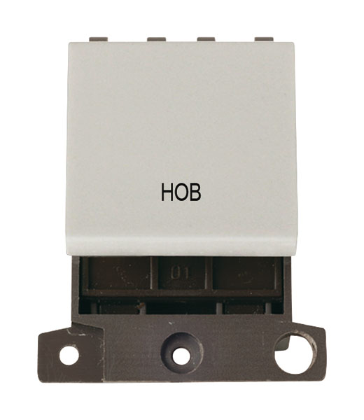 Click MiniGrid MD022WHHB White 20A Double Pole Hob Switch Module