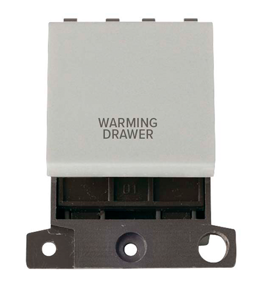 Click MiniGrid MD022WHWDR White 20A Double Pole Warming Drawer Switch Module