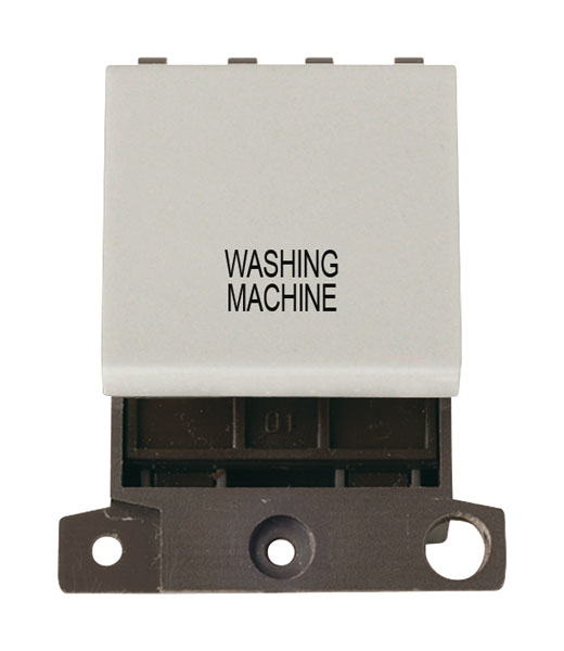 Click MiniGrid MD022WHWM White 20A Double Pole Washing Machine Switch Module 