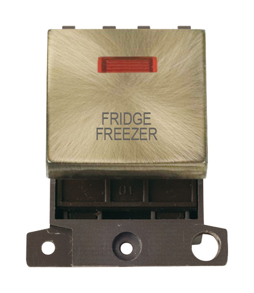 Click MiniGrid MD023ABFF Ant/Brass DP Fridge Freezer Mod + Neon