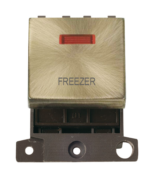 Click MiniGrid MD023ABFZ Antique Brass DP Freezer Module + Neon