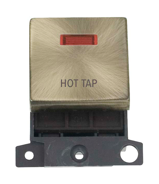 Click MiniGrid MD023ABHT Antique Brass DP Hot Tap Module + Neon