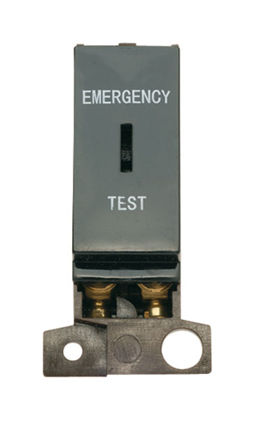 Click MiniGrid MD029BK Black Double Pole Keyswitch Emergency Test Module