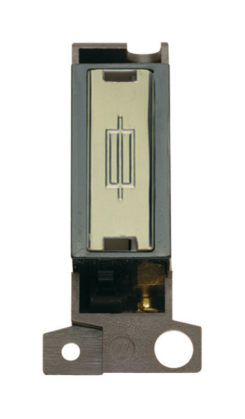 Click MiniGrid MD047BKBR Black Polished Brass Fused Connection Module