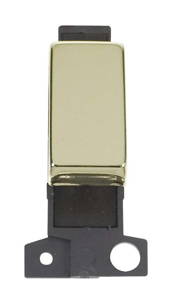 Click MiniGrid MD070BR Polished Brass 10A 3 Position Switch Module