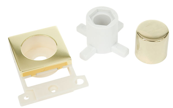 Click MiniGrid MD150BR Polished Brass Dimmer Module Mounting Kit