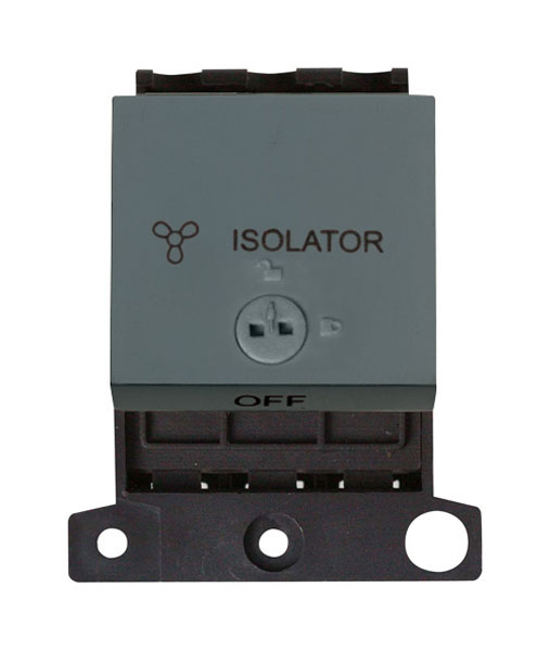 Click MiniGrid MD220BK Black 10A 3 Pole Fan Isolator Lockable Switch Module 