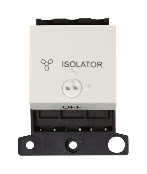 Click MiniGrid MD220PW Polar White 10A 3 Pole Fan Isolator Lockable Switch Module