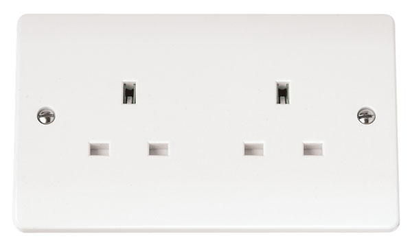 Click Mode 13A 2 Gang DP Socket Outlet Twin Earth CMA032