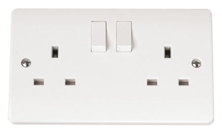 Click Mode 13A Double Switched Socket CMA036