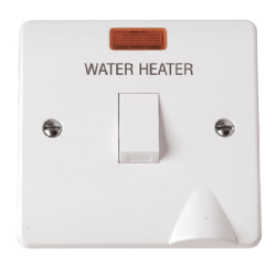 Click Mode 20A Double Pole ‘Water Heater’ Switch With Optional Flex Outlet & Neon CMA046