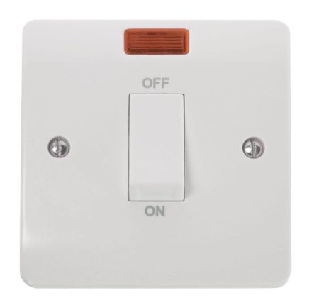Click Mode 45A 1 Gang Single Cooker Switch with Neon CMA501