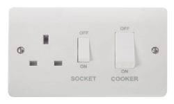 Click Mode 45A Cooker Switch with 13A Switched Socket CMA504