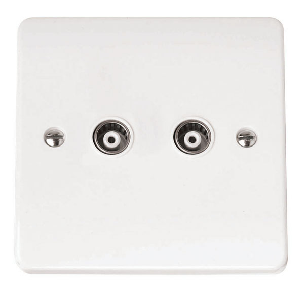 Click Mode Twin Isolated Coaxial Outlet CMA159