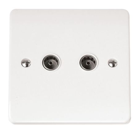 Click Mode Twin Non-Isolated Coaxial Socket Outlet CMA066