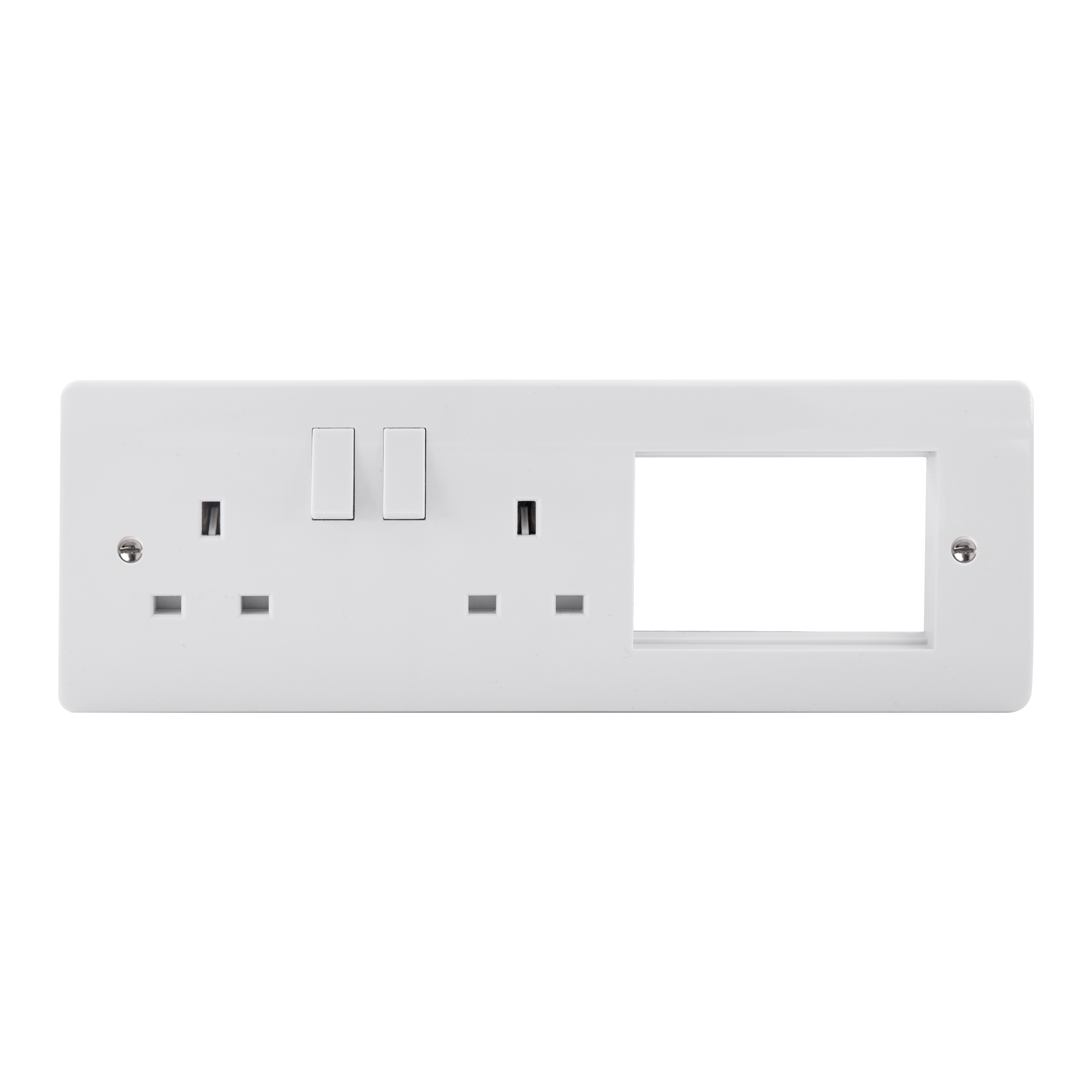 Click New Media 2 Gang Socket Outlet with 3 Apertures CMA603