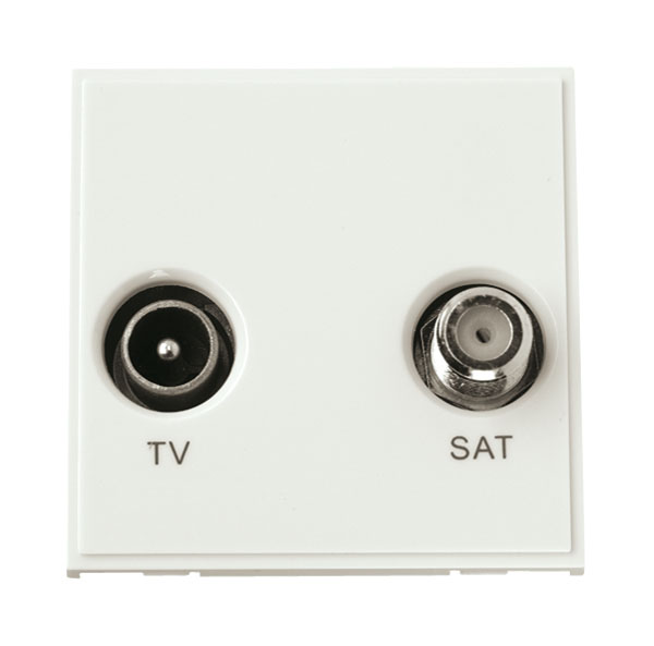 Click New Media MM425WH Diplexed TV and Satellite Module White