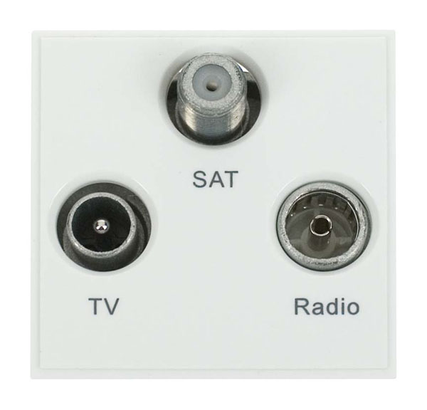 Click New Media MM430WH Triplexed TV, Radio & Sat Module White
