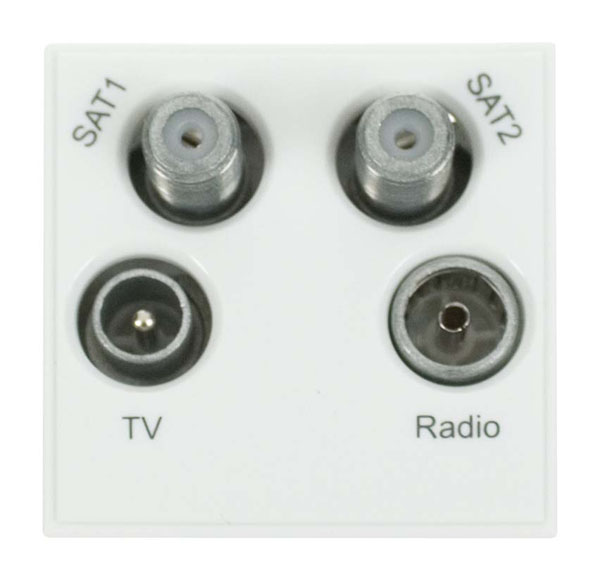 Click New Media MM440WH Quad TV, Radio, Sat1 & Sat2 Module White