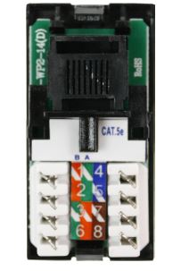 Click New Media MM480BK RJ45 Cat-5E Outlet Module Black